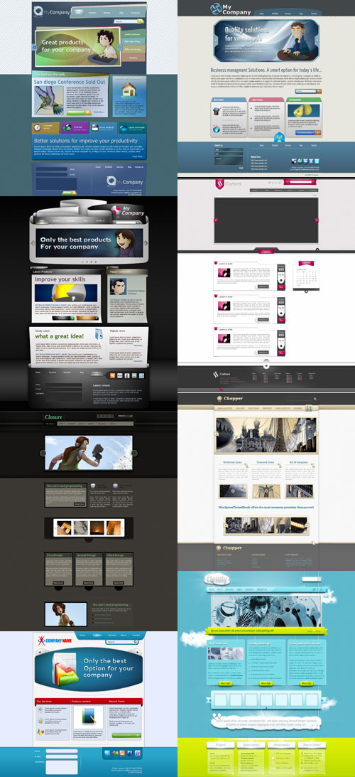 Web Templates Psd Pack 2 For Photoshop