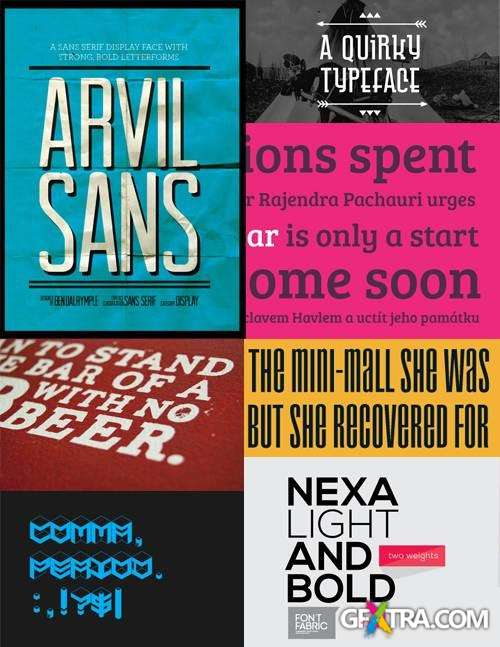 Collection of 22 New Free Fonts
