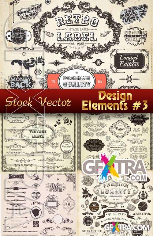 Design elements #3 - Stock Vector