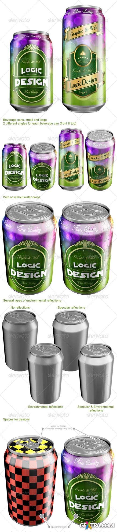 GraphicRiver: Beverage Cans Mock Up