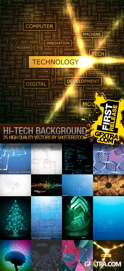Amazing SS - Hi-Tech Background, 25xEPS