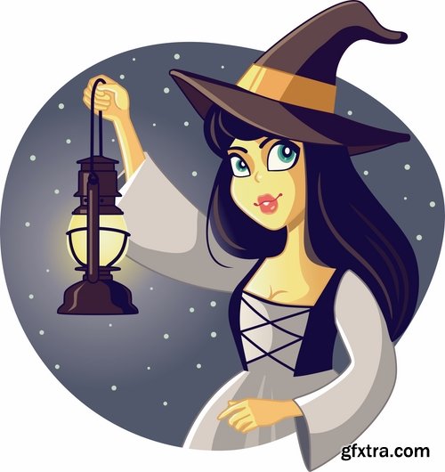 Collection of cartoon halloween costume thanksgiving day vector image 25 EPS