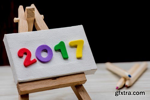 Happy New Year 2017 Decoration - 16xUHQ JPEG