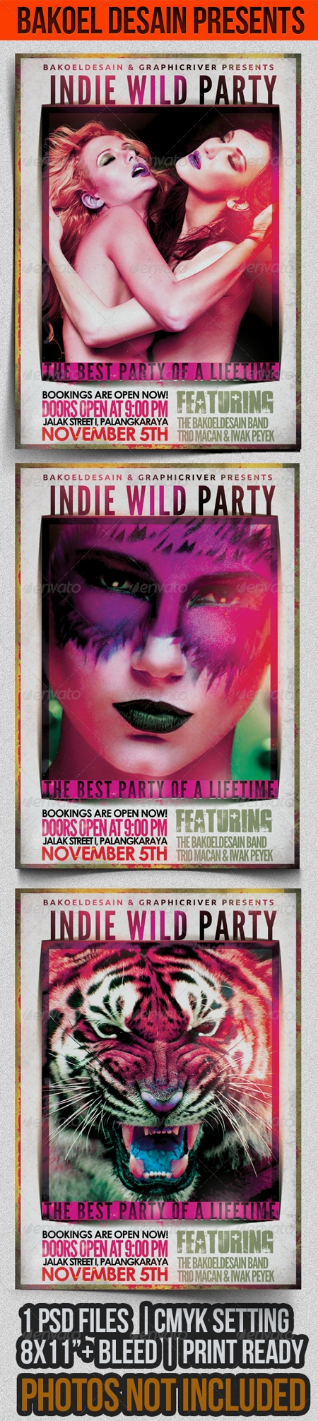 GraphicRiver: Indie Wild Party Flyer Template