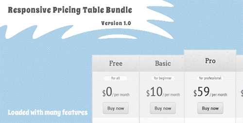 CodeCanyon - Responsive Pricing Table Bundle - Pure CSS