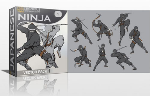 Ninja Photoshop Vector Pack 1
