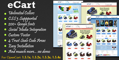 ThemeForest - eCart v1.0.8 - Premium OpenCart Theme