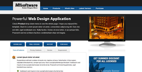 ThemeForest - Clean Blue & Black Mac Style Software Template - RIP