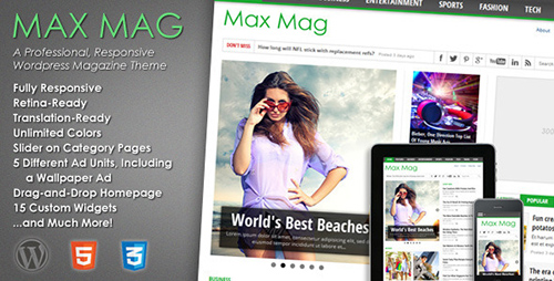 ThemeForest - Max Mag v1.14 - Responsive Wordpress Magazine Theme