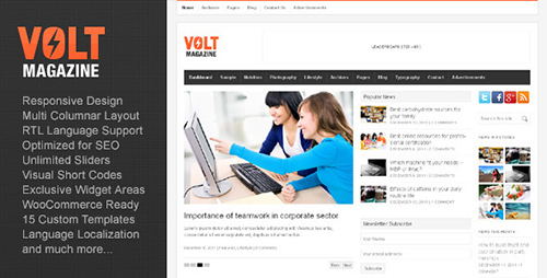 ThemeForest - Volt v2.5 - Magazine / Editorial WordPress Theme