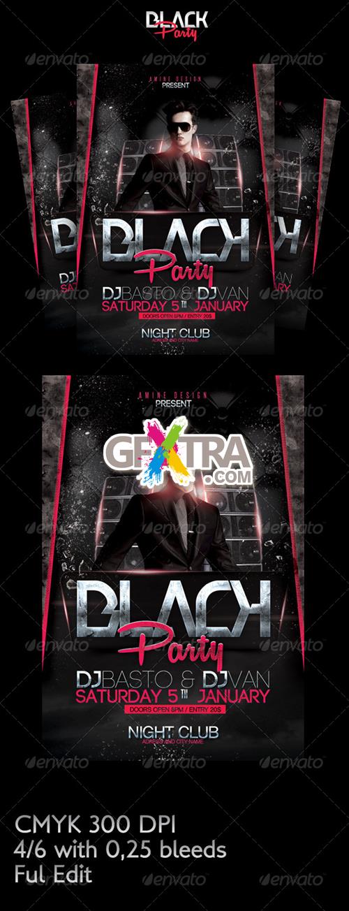 GraphicRiver - Black party flyer