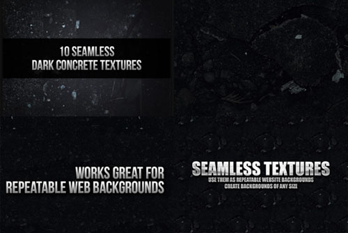 10 Seamless Dark Concrete Texture PSD Template