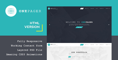 ThemeForest - Onepager - Responsive One Page HTML Template - RIP