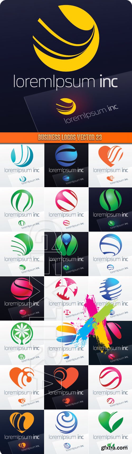 Business logos vector 23