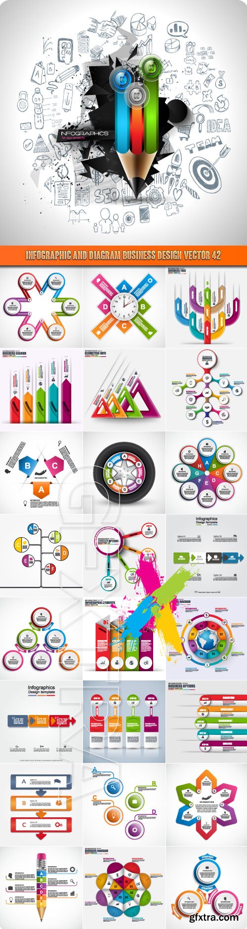 Infographic and diagram business design vector 42